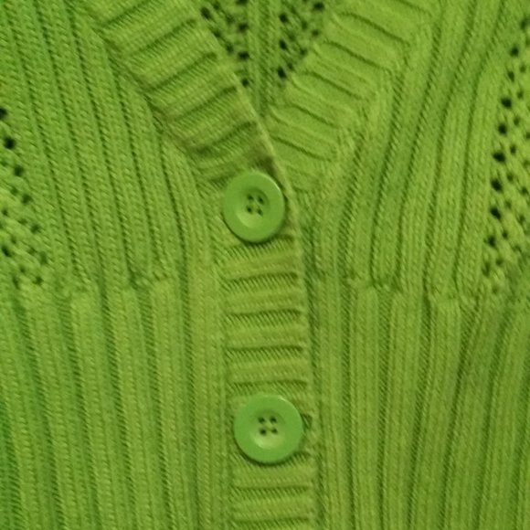 Kismet Green Knit Cardigan Sweater - Picture 7 of 7